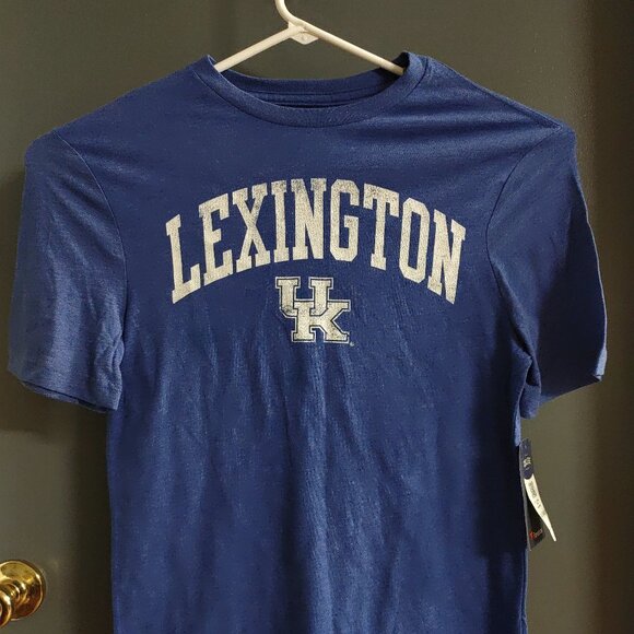 Kentucky Wildcats Men's Small Short Sleeve T-Shirt Blue Lexington UK Logo Front - Picture 1 of 8
